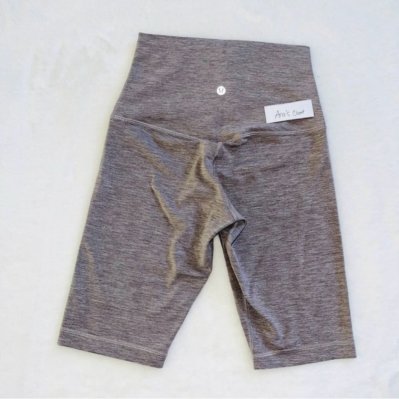 Lululemon Align Biker Shorts 10” Heathered Lunar Rock - Picture 3 of 8